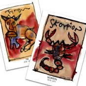 Vin med Stjernetegn, illustreret af Martin Nybo