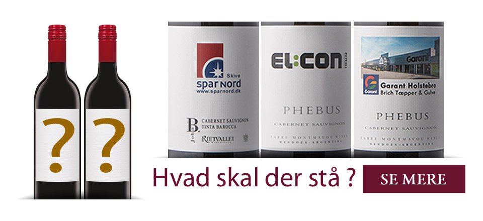 Køb logoetiketter hos logoetiketten.dk - kvalitetsvin med eget logo, firmavin, privatlabel, vin med foto og meget