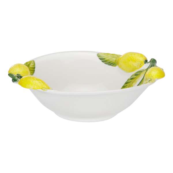 Italiensk fajance skål, Citron 28*23cm.