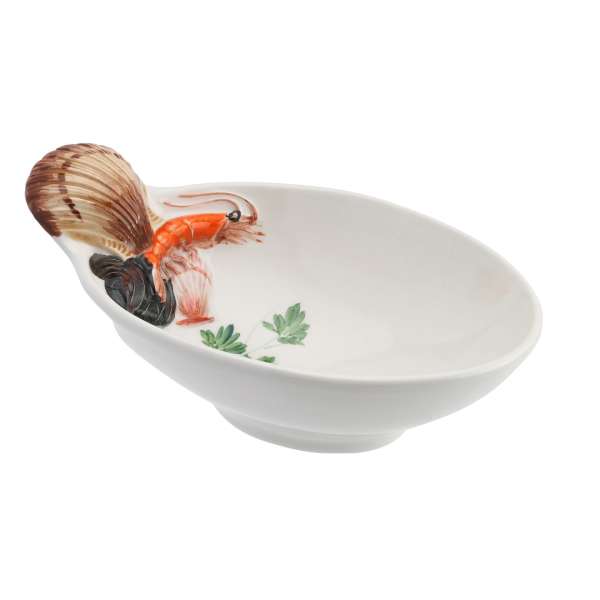 Italiensk fajance Skaldyr Skål 22*14cm
