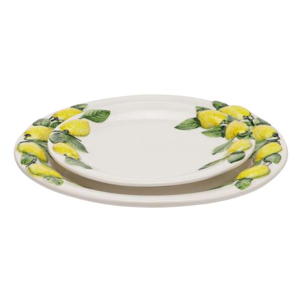 Italiensk fajance Tallerken, Citron Ø 28cm - 1 stk.