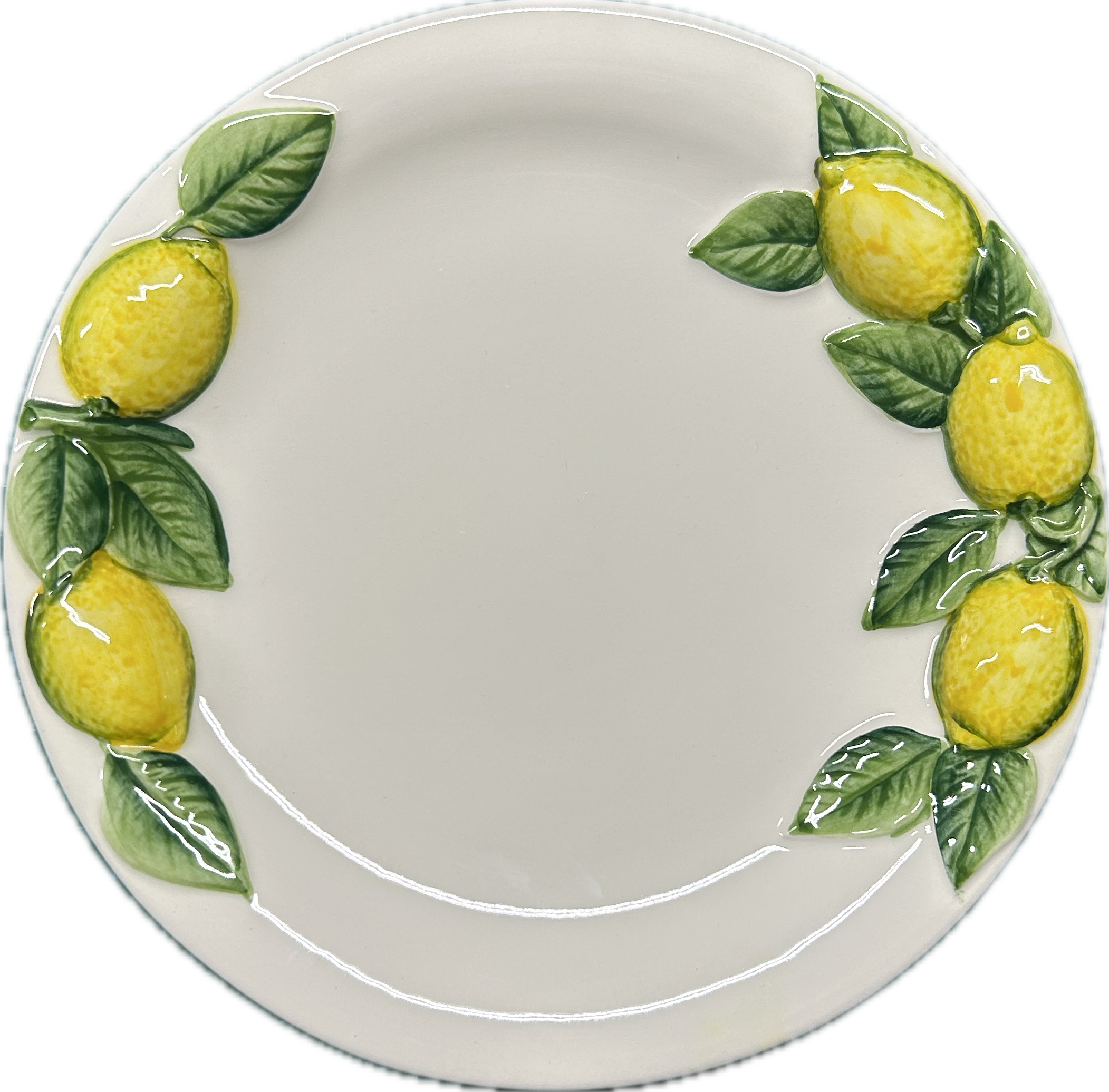 Italiensk fajance Tallerken, Citron Ø 21cm - 1 stk.