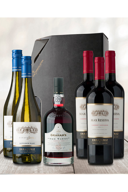 Errazuriz Chile kassen med vin og portvin