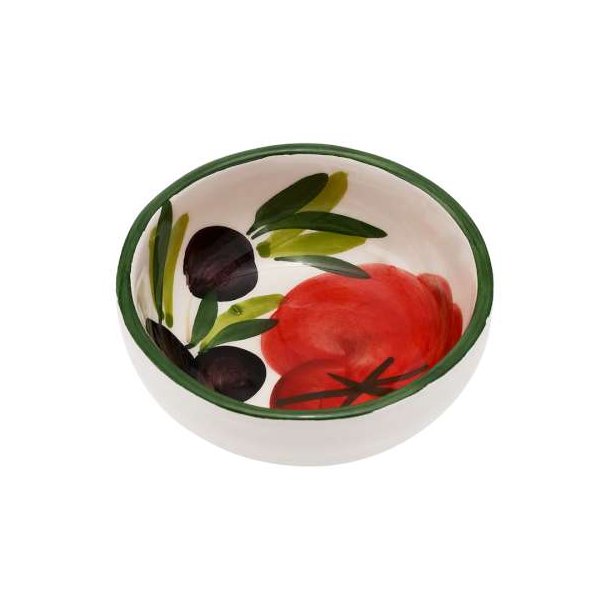 Italiensk fajance Tomat Sk�l �:13cm