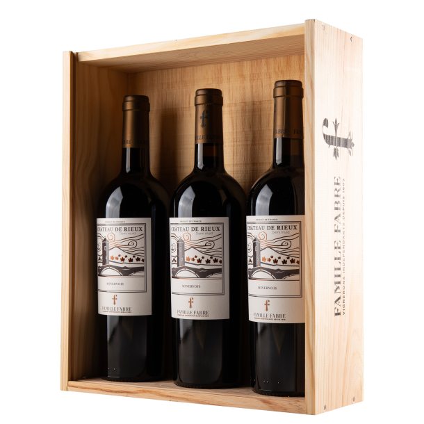 2022 Chteau de Rieux Demi-Muid, AOP i trkasse med 3 flasker, 3x75 cl