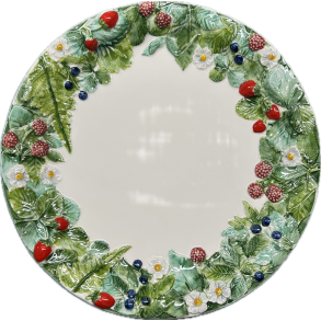 Italiensk fajance Skovbr Fad :35 cm