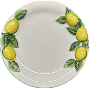Italiensk fajance Tallerken, Citron  21cm - 1 stk.