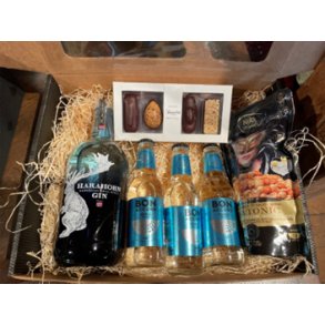 Gave med Harahorn Gin, Tonic, ndder og chokolade