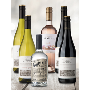 Smagekassen med vin og gin