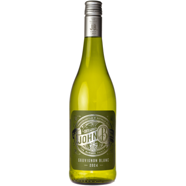  2024 John B Sauvignon Blanc med logoetiket (64 kr. ex. moms)