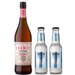 Lustau Vermouth Rosado + 2 Bon Accord Tonic