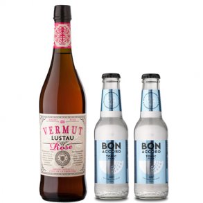 Lustau Vermouth Rosado + 2 Bon Accord Tonic