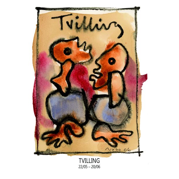 Vin med stjernetegn, Tvilling, Illustreret af Martin Nybo 