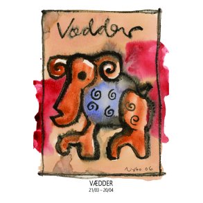 Vin med stjernetegn, Vdder, Illustreret af Martin Nybo 