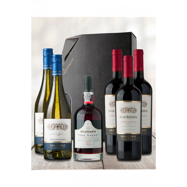 Errazuriz Chile kassen med vin og portvin