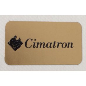 Guld label med logo (240,00 kr. ex. moms)