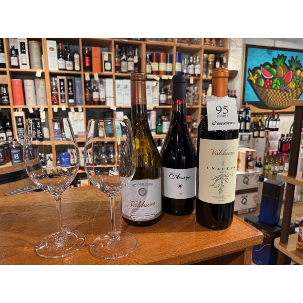 Valduero smagest inkl. 2 stk. Riedel Glas