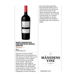 2023 Fabre Montmayou Reserva Malbec med logoetiket (86,00 kr. ex. moms)